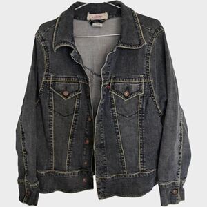 Womens Z CAVARICCI Denim Jacket Sz 3 (XL) Vintage  Oversized Boxy Streetwear‎